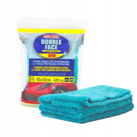 Dwustronne Ściereczki z Mikrofibry (2 szt.) PANNI DOUBLE FACE 40x40cm Mafra