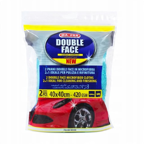 Dwustronne Ściereczki z Mikrofibry (2 szt.) PANNI DOUBLE FACE 40x40cm Mafra