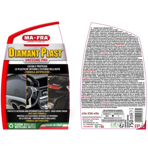 Dressing do plastików samochodowych DIAMANT PLAST DRESSING PRO 750ml Mafra