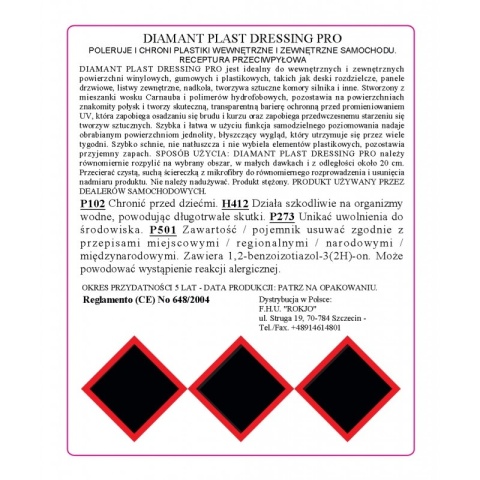 Dressing do plastików samochodowych DIAMANT PLAST DRESSING PRO 750ml Mafra