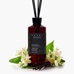 Dyfuzor zapachowy z patyczkami NEFÉL FRAGRANCE VANILLA & JASMINE 480ml Interchem Italia