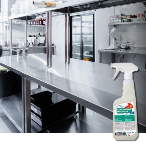 Odtłuszczacz higienizujący o zapachu mydła marsylskiego UNI5 SGRASSATORE MARSIGLIA IGIENIZZANTE 750ml Interchem Italia