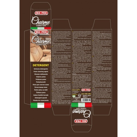 Pianka do czyszczenia skórzanej tapicerki CHARME DETERGENT SHIUMA 150ml Mafra