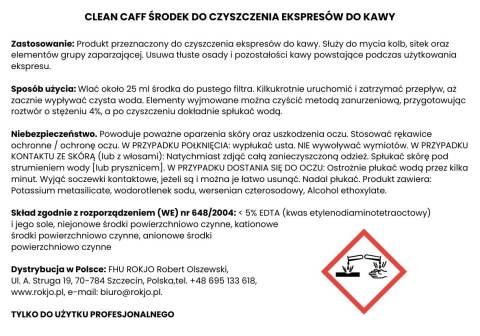 Płyn do czyszczenia ekspresów do kawy CLEAN CAFF 1l Interchem Italia