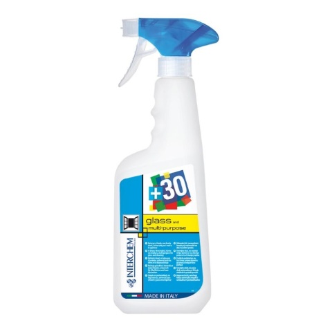 Płyn do mycia szyb i powierzchni zmywalnych +30 GLASS AND MULTI PURPOSE 750ml Interchem Italia