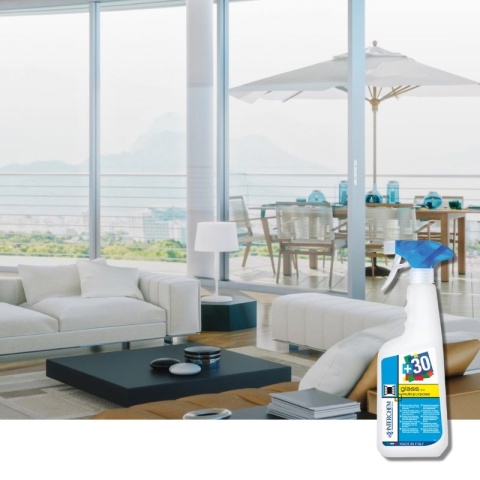 Płyn do mycia szyb i powierzchni zmywalnych +30 GLASS AND MULTI PURPOSE 750ml Interchem Italia