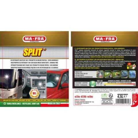 Płyn do szyb w koncentracie SPLIT 4,5L Mafra