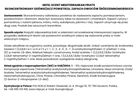 Skoncentrowany odświeżacz powietrza NEFÉL SCENT MEDITERRANEAN FRUITS 480ml Interchem Italia