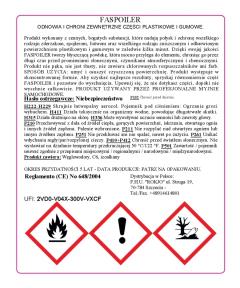 Spray do odnawiania plastików samochodowych FASPOILER 300ml Mafra