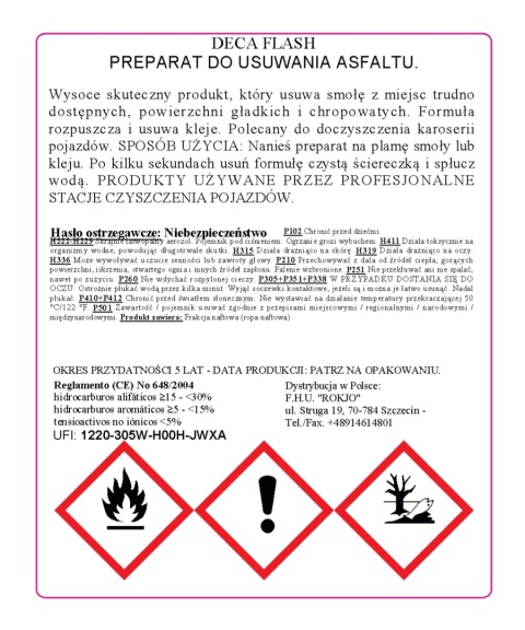 Spray do usuwania smoły i kleju DECA FLASH 250ml Mafra
