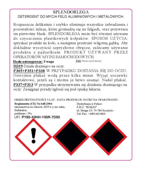 Środek do czyszczenia felg aluminiowych i magnezowych SPLENDORLEGA 500ml Mafra
