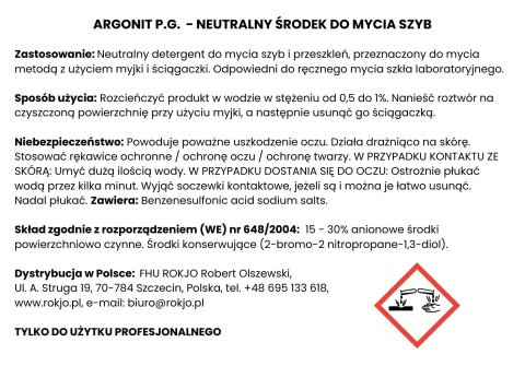 Środek do mycia szyb ARGONIT P.G. 1l Interchem Italia
