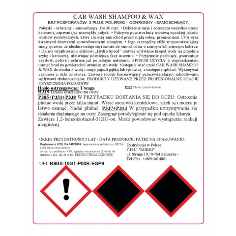 Szampon z woskiem do mycia samochodu CAR WASH SHAMPOO&WAX 1l Mafra