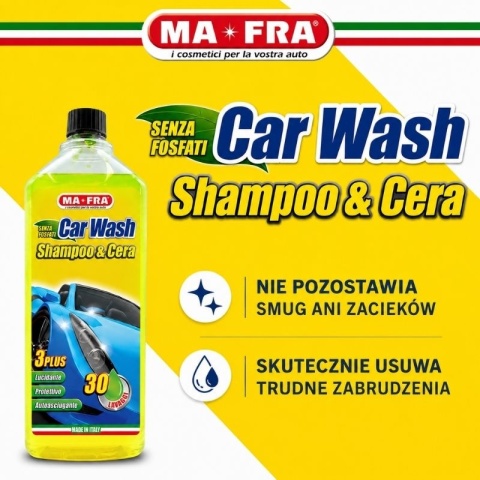 Szampon z woskiem do mycia samochodu CAR WASH SHAMPOO&WAX 1l Mafra