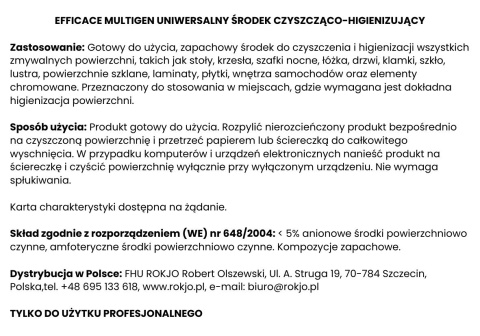 Uniwersalny środek czyszcząco-higienizujący EFFICACE MULTIGEN 750ml Interchem Italia