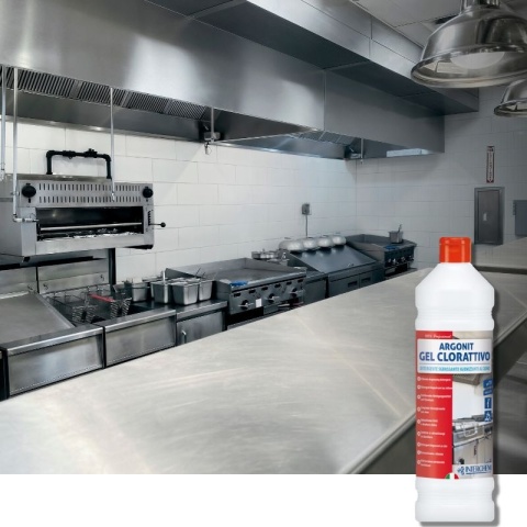 Żel z chlorem do mycia zmywalnych powierzchni ARGONIT GEL CLORATTIVO 1l Interchem Italia