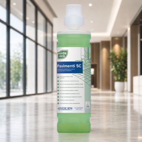 5-krotnie skoncentrowany płyn do mycia podłóg VERDE ECO PAVIMENTI 5C 1000ml Interchem Italia