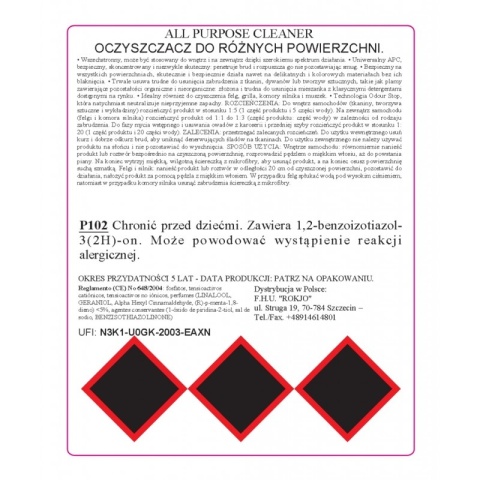 APC Uniwersalny skoncentrowany środek czyszczący ALL PURPOSE CLEANER 500ml Maniac Line Mafra