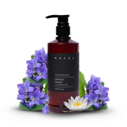 Balsam do rąk i ciała Lotos i Fiołek NEFÉL HAND & BODY LOTION LOTUS & VIOLET 480ml Interchem Italia