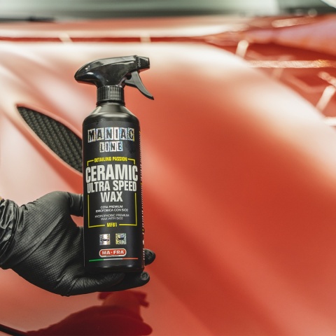 Ceramiczny wosk w sprayu z SiO₂ CERAMIC ULTRA SPEED WAX 500ml Maniac Line Mafra
