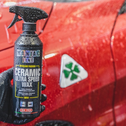 Ceramiczny wosk w sprayu z SiO₂ CERAMIC ULTRA SPEED WAX 500ml Maniac Line Mafra