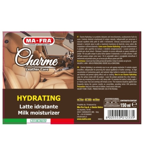Mleczko do pielęgnacji skórzanej tapicerki CHARME HYDRATING 150ml Mafra