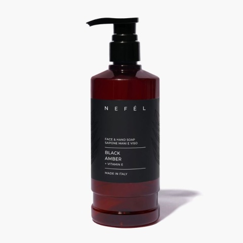Mydło do twarzy i rąk Ambra NEFÉL FACE & HAND SOAP BLACK AMBER 480ml Interchem Italia