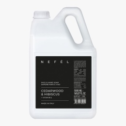 Mydło do twarzy i rąk Drzewo Cedrowe i Hibiskus NEFÉL FACE & HAND SOAP CEDARWOOD & HIBISCUS 5000ml Interchem Italia