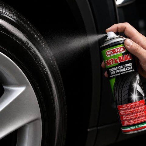 Nabłyszczacz do opon i gumowych dywaników FAST & BLACK 500ml Mafra