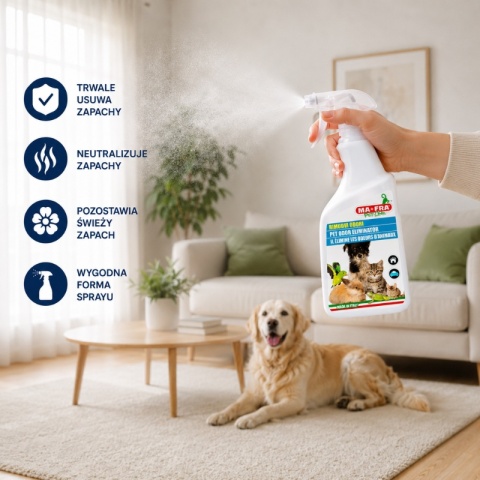 Środek neutralizujący zapachy zwierząt RIMUOVI ODORI 500ml Mafra