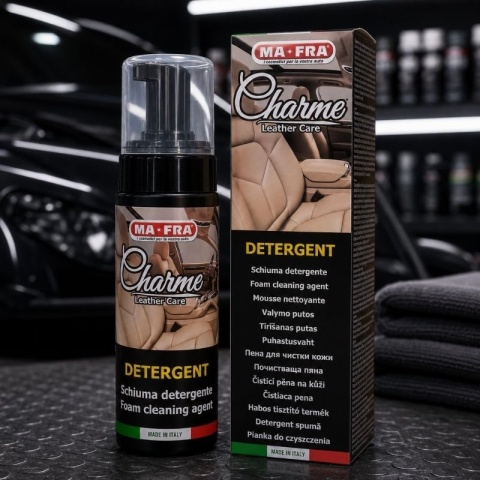 Pianka do czyszczenia skórzanej tapicerki CHARME DETERGENT SHIUMA 150ml Mafra