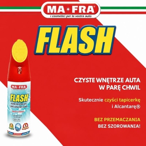 Pianka do czyszczenia tapicerki ze szczoteczką FLASH SPRAY 400ml Mafra