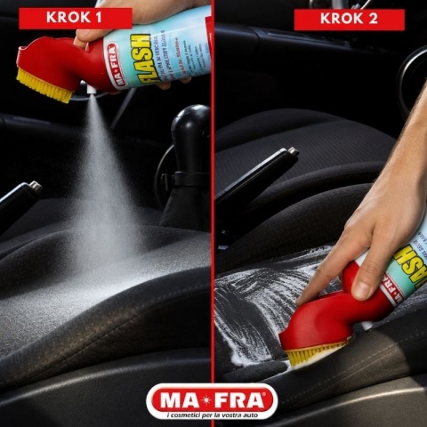 Pianka do czyszczenia tapicerki ze szczoteczką FLASH SPRAY 400ml Mafra