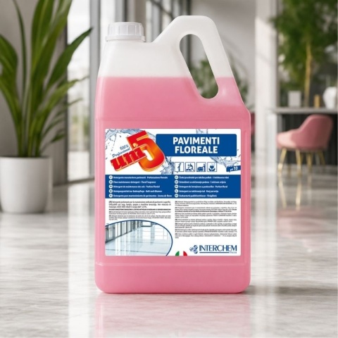 Płyn do codziennego mycia podłóg o kwiatowym zapachu UNI5 PAVIMENTI FLOREALE 5kg Interchem Italia