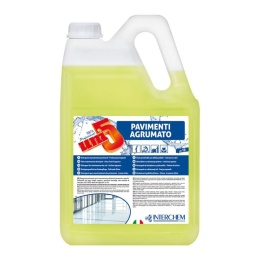 Płyn do codziennego mycia podłóg o zapachu cytrusowym UNI5 PAVIMENTI AGRUMATO 5kg Interchem Italia