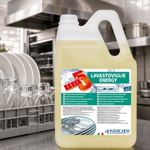 Płyn do mycia naczyń w zmywarkach gastronomicznych UNI5 LAVASTOVIGLIE ENERGY 6kg Interchem Italia