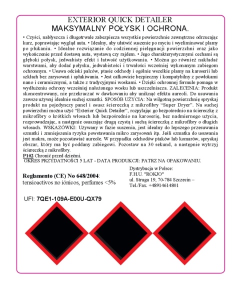 Quick detailer Do odświeżania lakieru EXTERIOR QUICK DETAILER 500ml Maniac Line Mafra