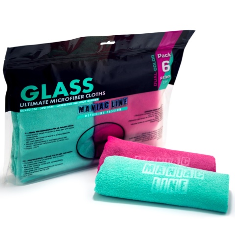 Ściereczki z mikrofibry do mycia szyb 6szt. GLASS ULTIMATE Maniac Line Mafra