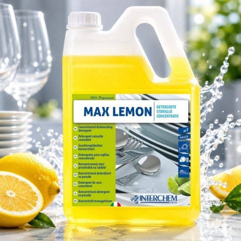 Skoncentrowany płyn do ręcznego mycia naczyń MAX LEMON 5kg Interchem Italia