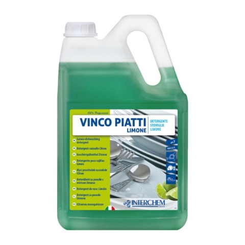 Skoncentrowany płyn do ręcznego mycia naczyń VINCO PIATTI LIMONE 5kg Interchem Italia