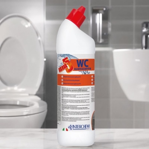 Środek do czyszczenia i odkamieniania toalet UNI5 WC IGIENIZZANTE 750ml Interchem Italia