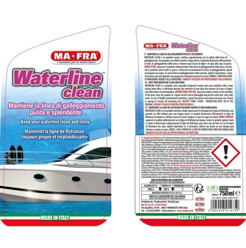 Środek do czyszczenia linii wodnej i kadłuba WATERLINE CLEAN 750ml Mafra