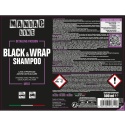 Szampon do czarnych samochodów, karoserii oklejonych foliami PPF także z matowym wykończeniem BLACK & WRAP SHAMPOO 500ml Maniac