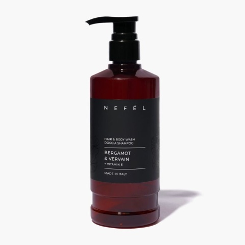 Żel i szampon 2w1 Bergamotka i werbena NEFÉL HAIR & BODY WASH BERGAMOT & VERVAIN 480ml Interchem Italia
