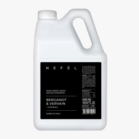 Żel i szampon 2w1 Bergamotka i werbena NEFÉL HAIR & BODY WASH BERGAMOT & VERVAIN 5000ml Interchem Italia