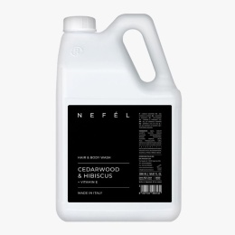 Żel i szampon 2w1 Drzewo cedrowe i hibiskus NEFÉL HAIR & BODY WASH CEDARWOOD & HIBISCUS 5000ml Interchem Italia
