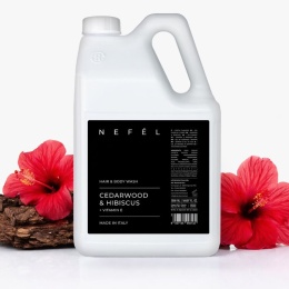 Żel i szampon 2w1 Drzewo cedrowe i hibiskus NEFÉL HAIR & BODY WASH CEDARWOOD & HIBISCUS 5000ml Interchem Italia