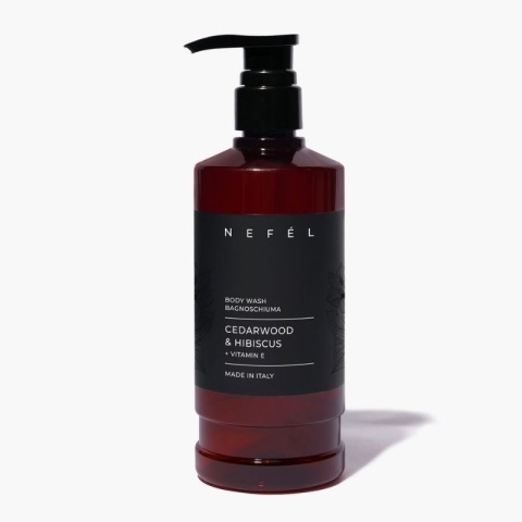 Żel pod prysznic Drzewo cedrowe i hibiskus NEFÉL BODY WASH CEDARWOOD & HIBISCUS 480ml Interchem Italia