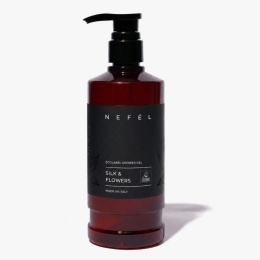 Żel pod prysznic o zapachu kwiatowym NEFÉL SILK & FLOWERS ECOLABEL SHOWER GEL 480ml Interchem Italia