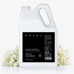 Żel pod prysznic o zapachu kwiatowym NEFÉL SILK & FLOWERS ECOLABEL SHOWER GEL 5000ml Interchem Italia